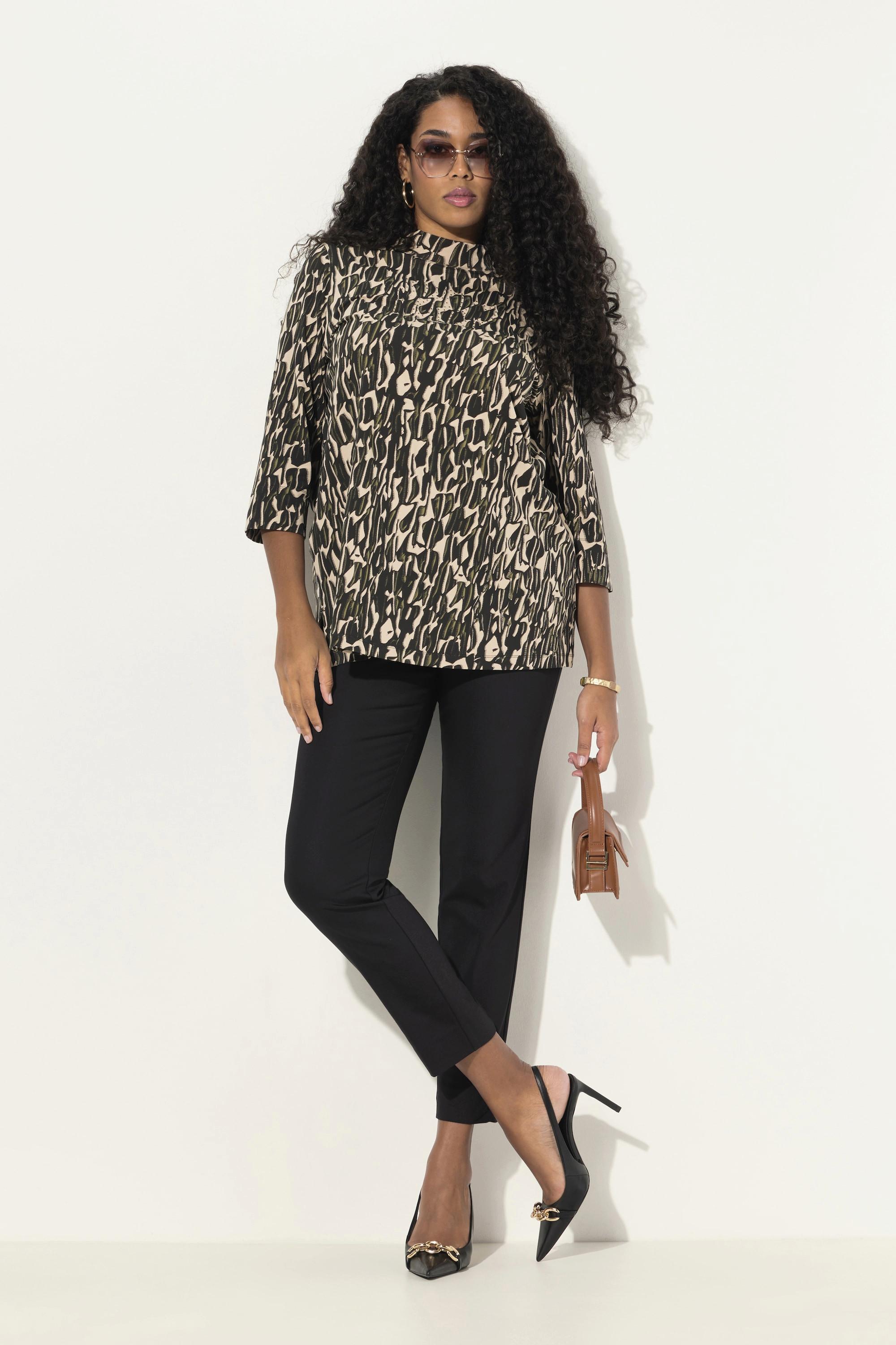 Ulla Popken Sienna Pantaloni Bengalina Gamba Slim Stretch Vita Elastica  