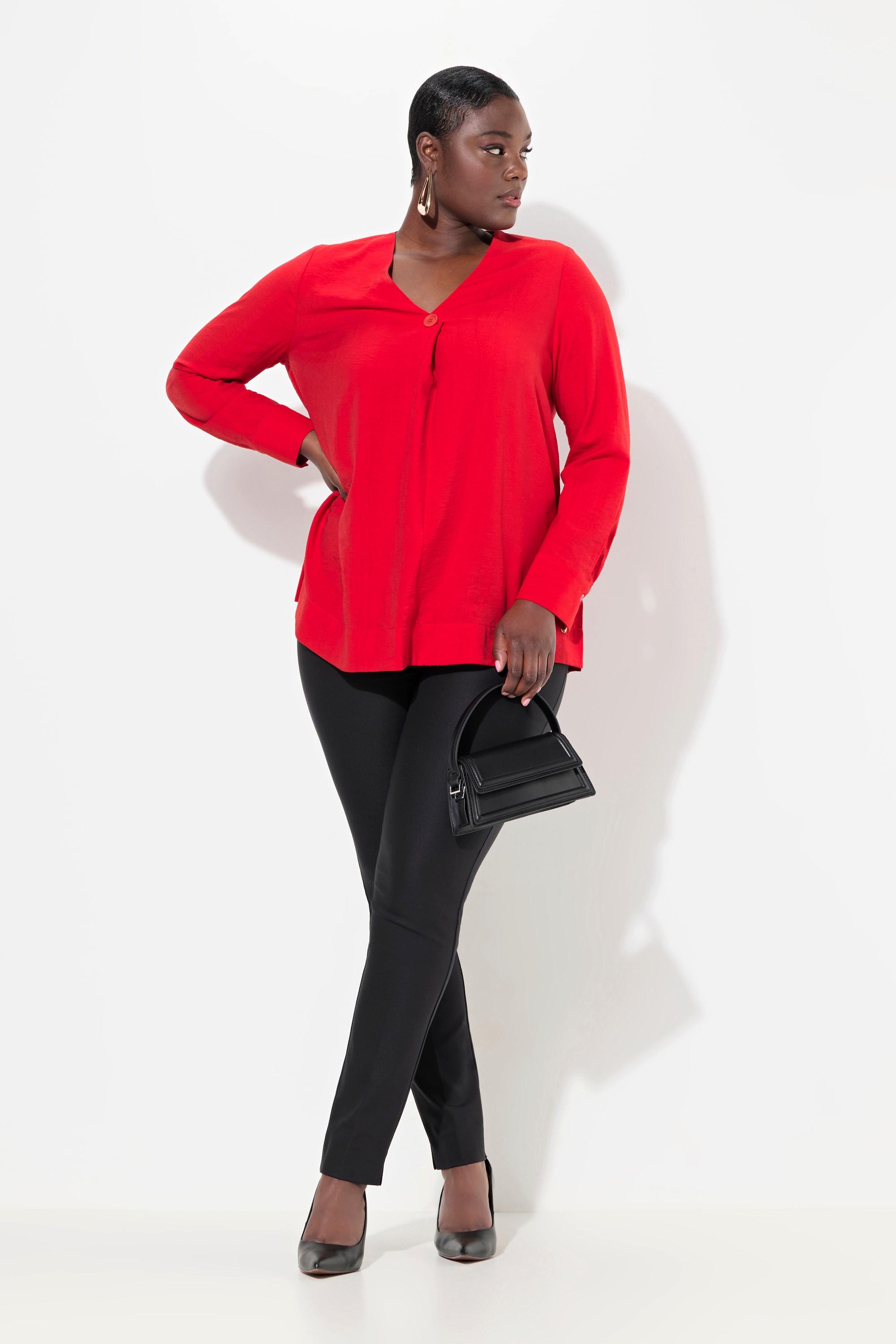 Ulla Popken Sienna Pantaloni Bengalina Gamba Slim Stretch Vita Elastica  