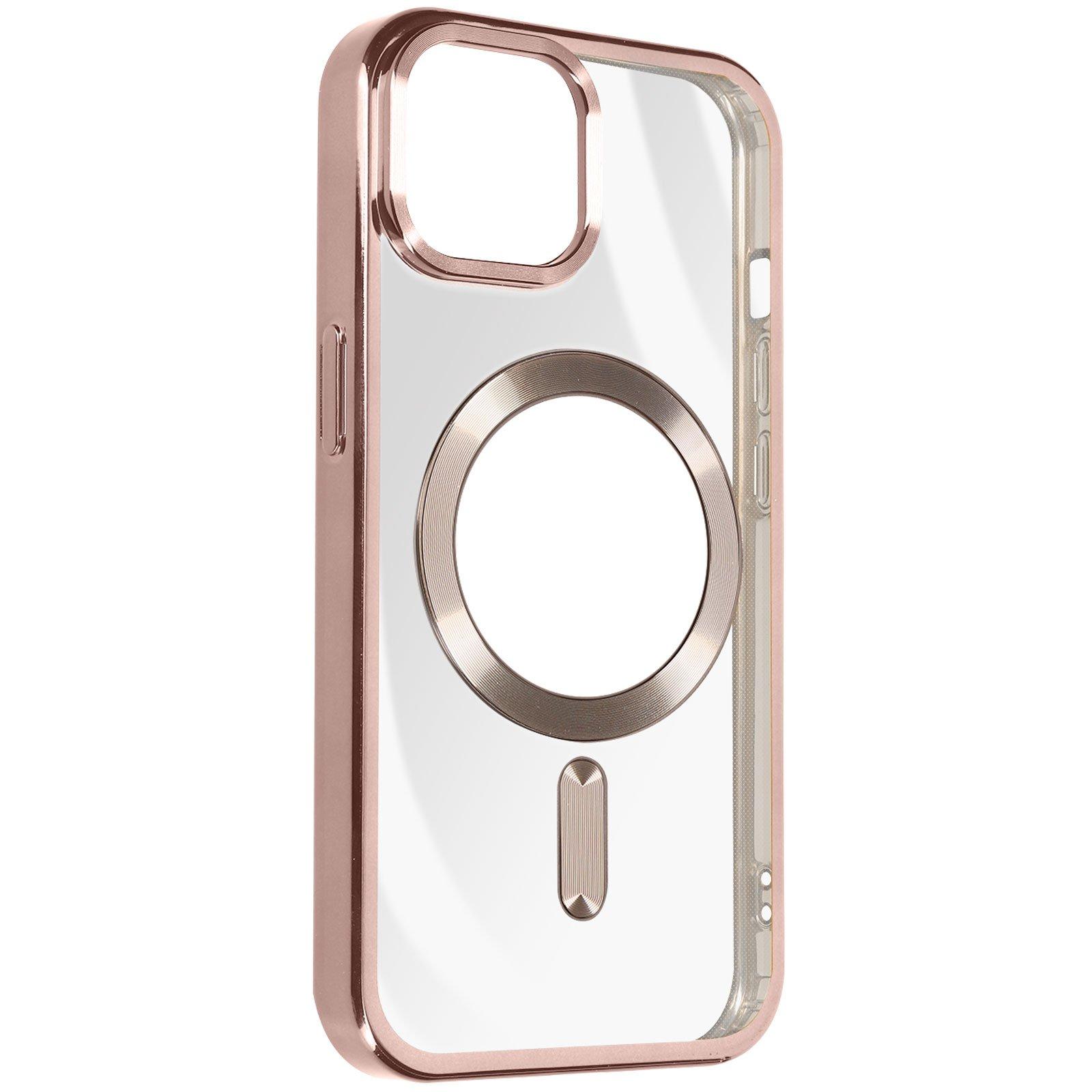 Avizar  Coque MagSafe iPhone 15 Silicone Rose 