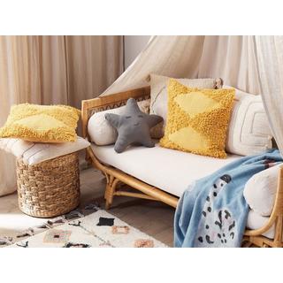 Beliani Coussin en Coton Boho RHOEO  