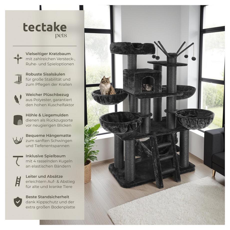 Tectake  Kratzbaum Gismo 195 cm Sisal 