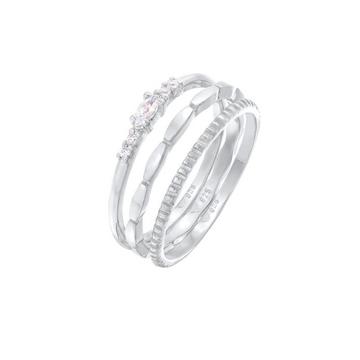 Bague Femmes Pile Marquise Basique Set Avec Cristaux De Zirconium