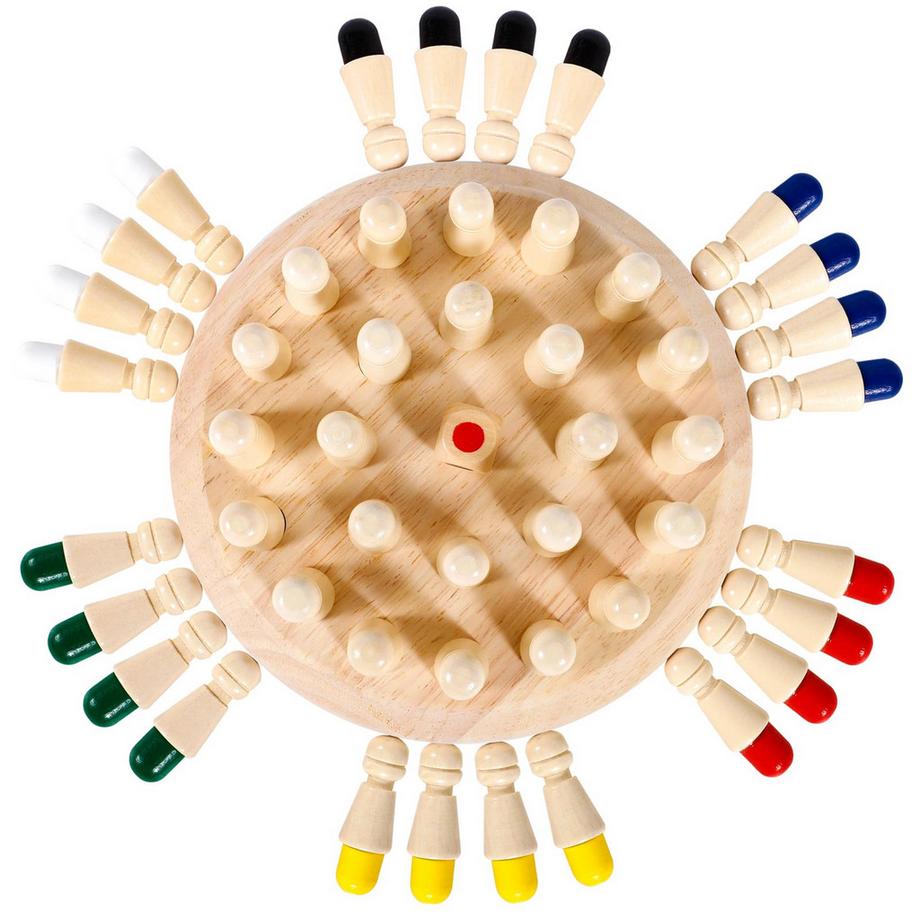 Activity-board  36 Stück Memory-Schach Lernspielzeug Spiele, Holzspiele Holzspielzeug 