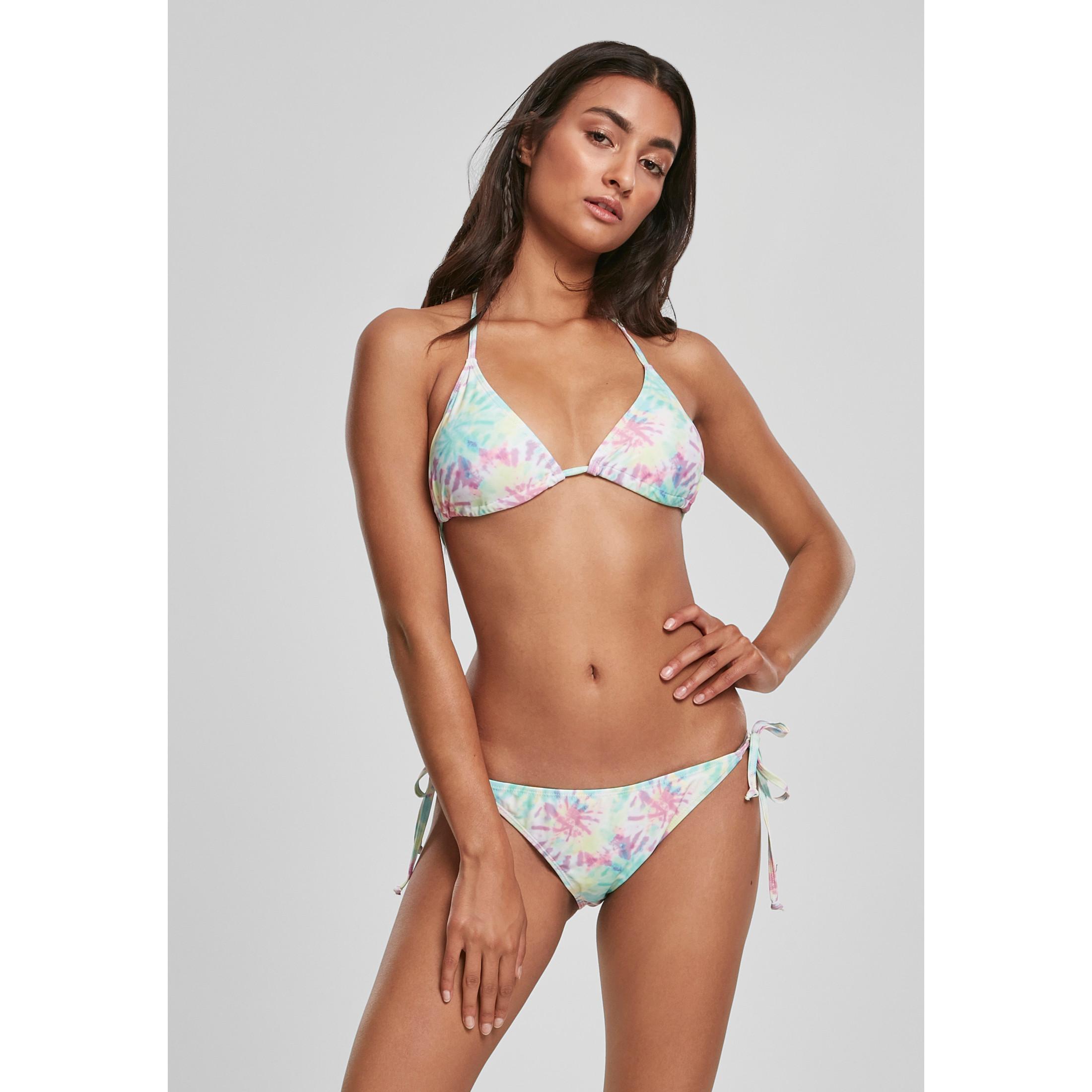 URBAN CLASSICS Tie Dye Triangle Bikini  