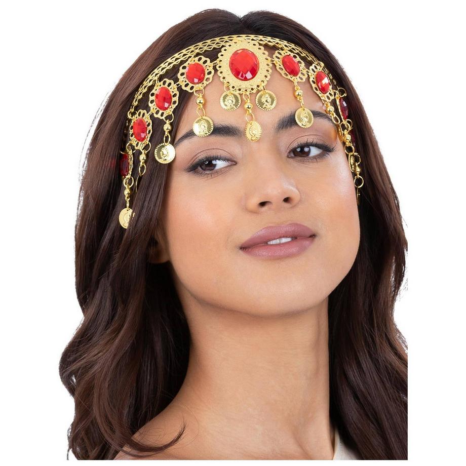 smiffys  Grecian Copricapo In Costume Oro E Rubino 