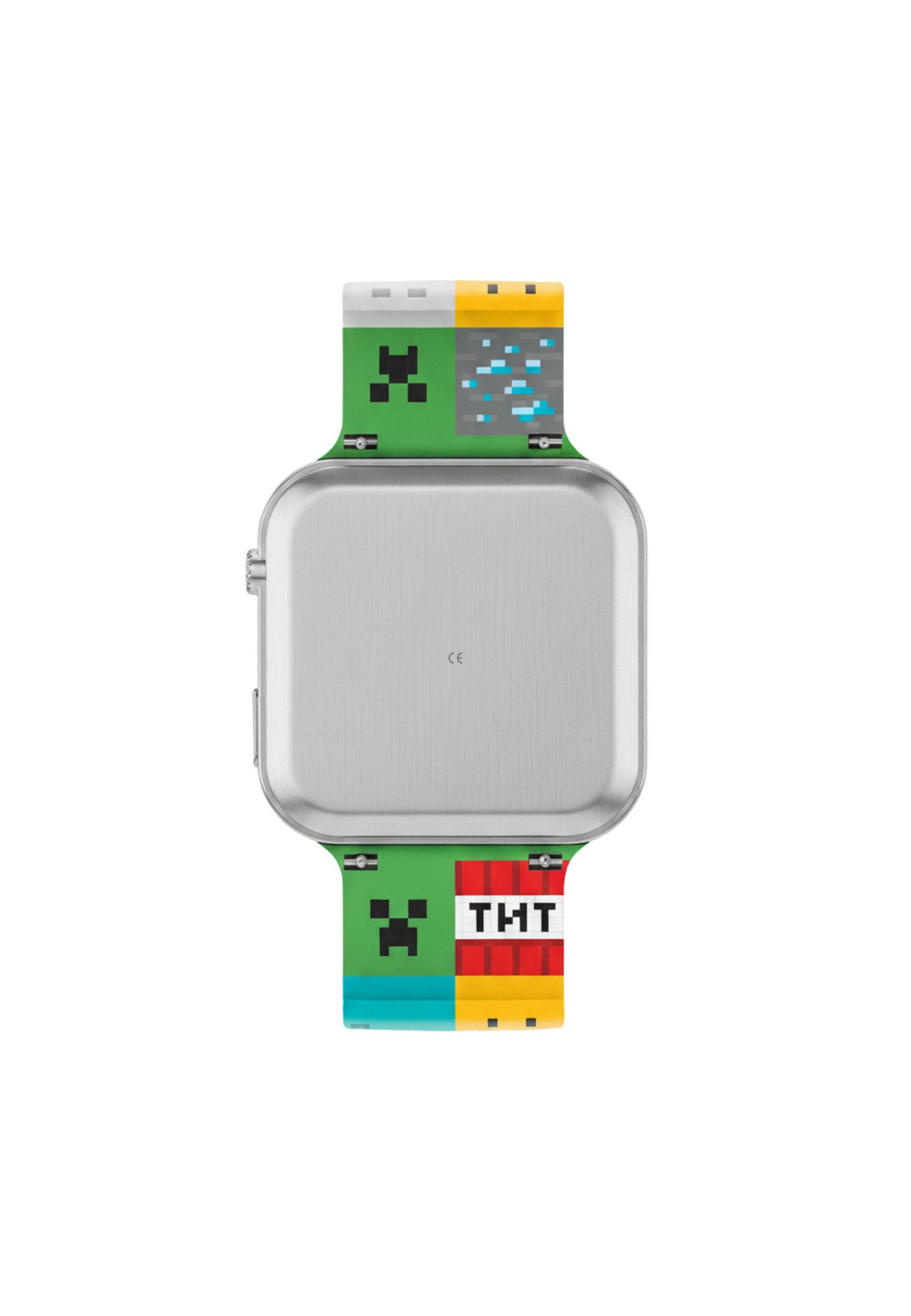 Disney  Montre numérique LED Minecraft  avec bracelet en silicone multicole 