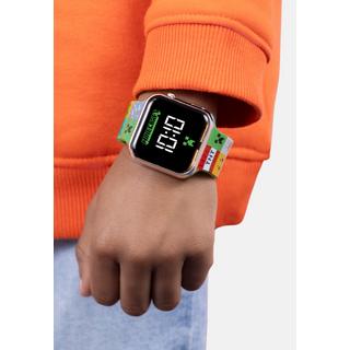 Disney  Montre numérique LED Minecraft  avec bracelet en silicone multicole 