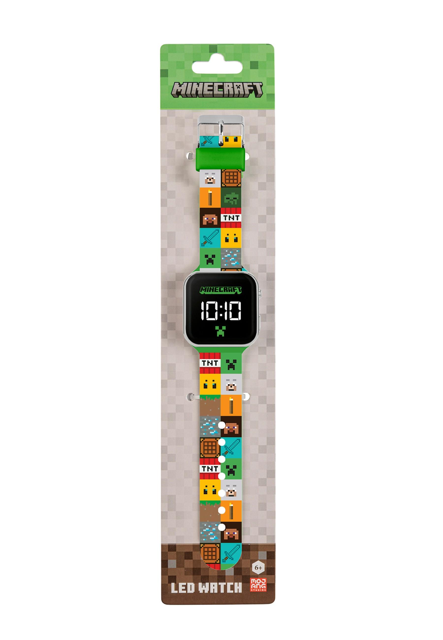 Disney  Montre numérique LED Minecraft  avec bracelet en silicone multicole 