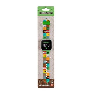 Disney  Montre numérique LED Minecraft  avec bracelet en silicone multicole 