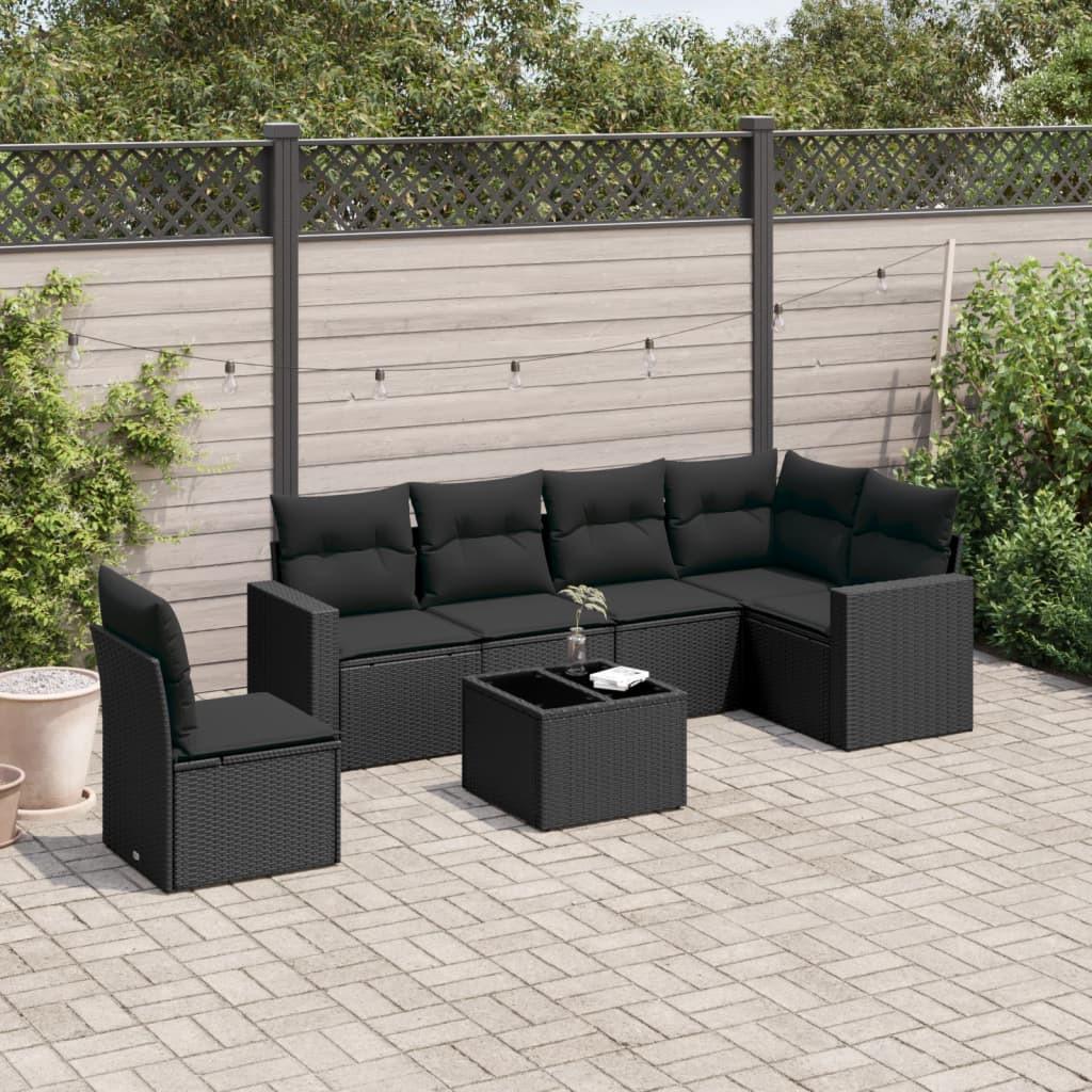 VidaXL Ensemble de canapés de jardin rotin synthétique  