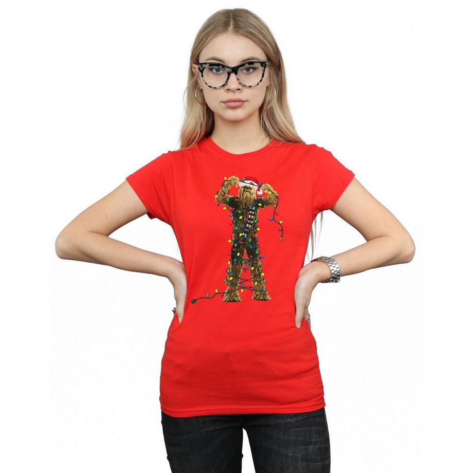 STAR WARS Star Wars Chewbacca Lumières de Noël T-Shirt  