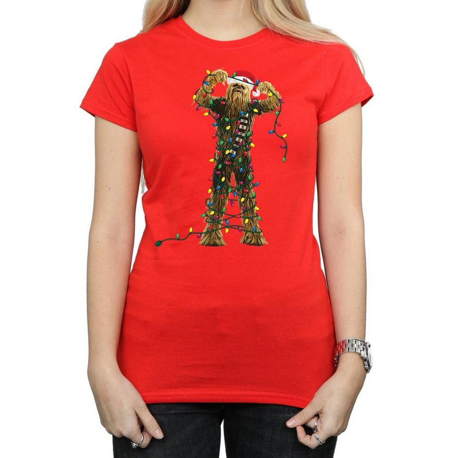 STAR WARS Star Wars Chewbacca Lumières de Noël T-Shirt  