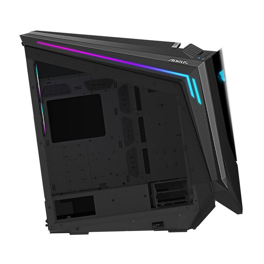 Gigabyte  AORUS C700 GLASS PC-Gehäuse – Full-Tower, unterstützt bis zu E-ATX & 420-mm-Radiatoren, vorinstallierte 5x 120-mm-Lüfter, USB 3.1 Typ-C, RGB Fusion 