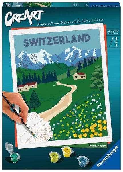 Ravensburger  Ravensburger CreArt - Malen nach Zahlen 23536 – Jungfrau Region – ab 12 Jahren 