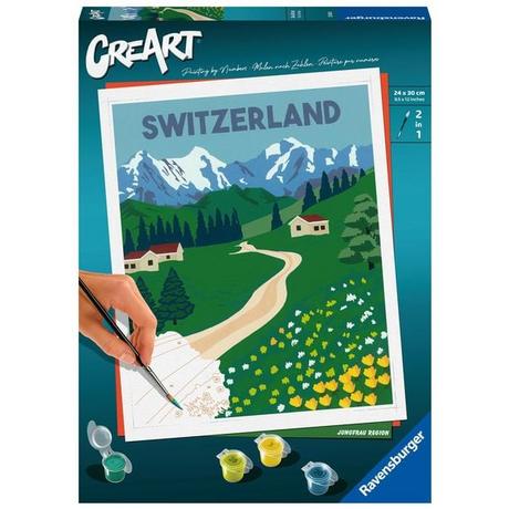 Ravensburger  Ravensburger CreArt - Malen nach Zahlen 23536 – Jungfrau Region – ab 12 Jahren 