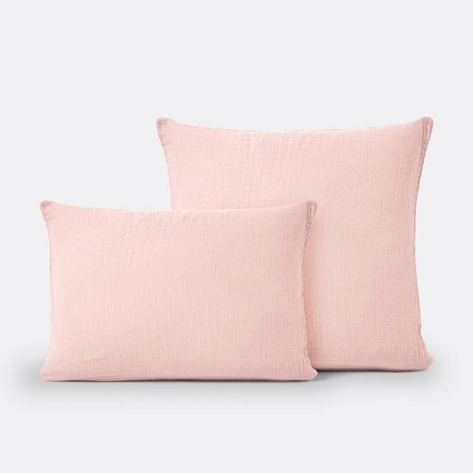 La Redoute Intérieurs Kumla Baumwoll-Musselin Kopfkissenbezug  