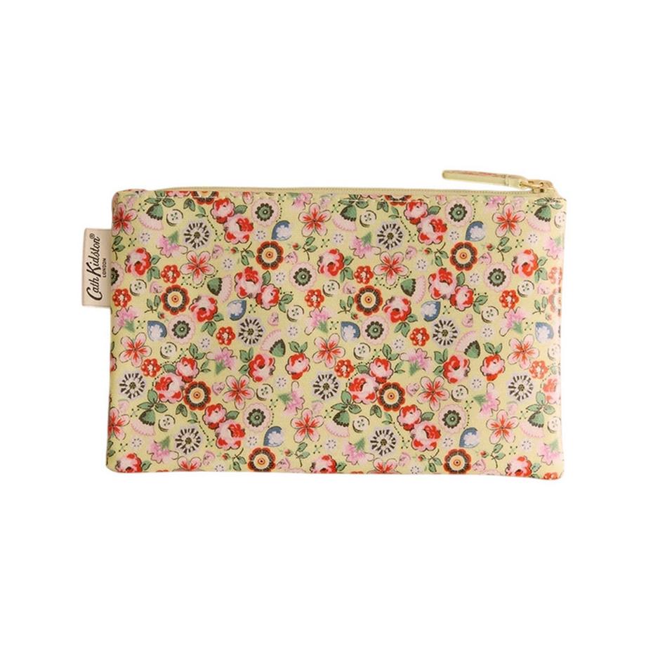 Cath Kidston Yellow Queen Portefeuille Zippé à Fleurs Ditsy  