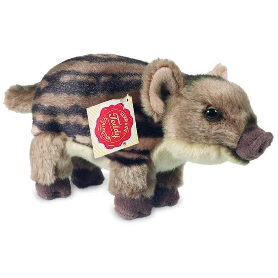 Teddy Hermann 90832 Wildschweinfrischling 22 cm, Kuscheltier, Plüschtier