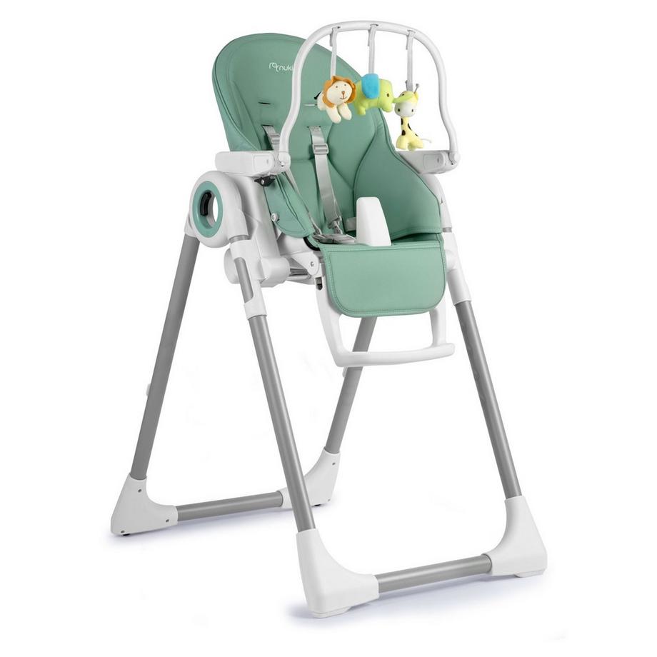 B2X  Chaise haute avec table, chaise longue Belo vert + arche jouet 