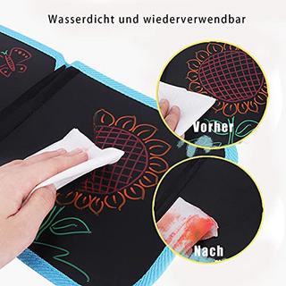 Activity-board  Malbuch für Kinder mit 12 Farbstiften, Skizzenbuch, Graffiti-Buch, wiederverwendbar, tragbar 