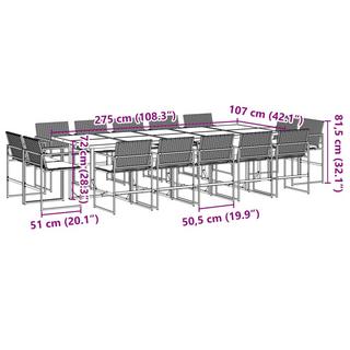 VidaXL Garten essgruppe poly-rattan  