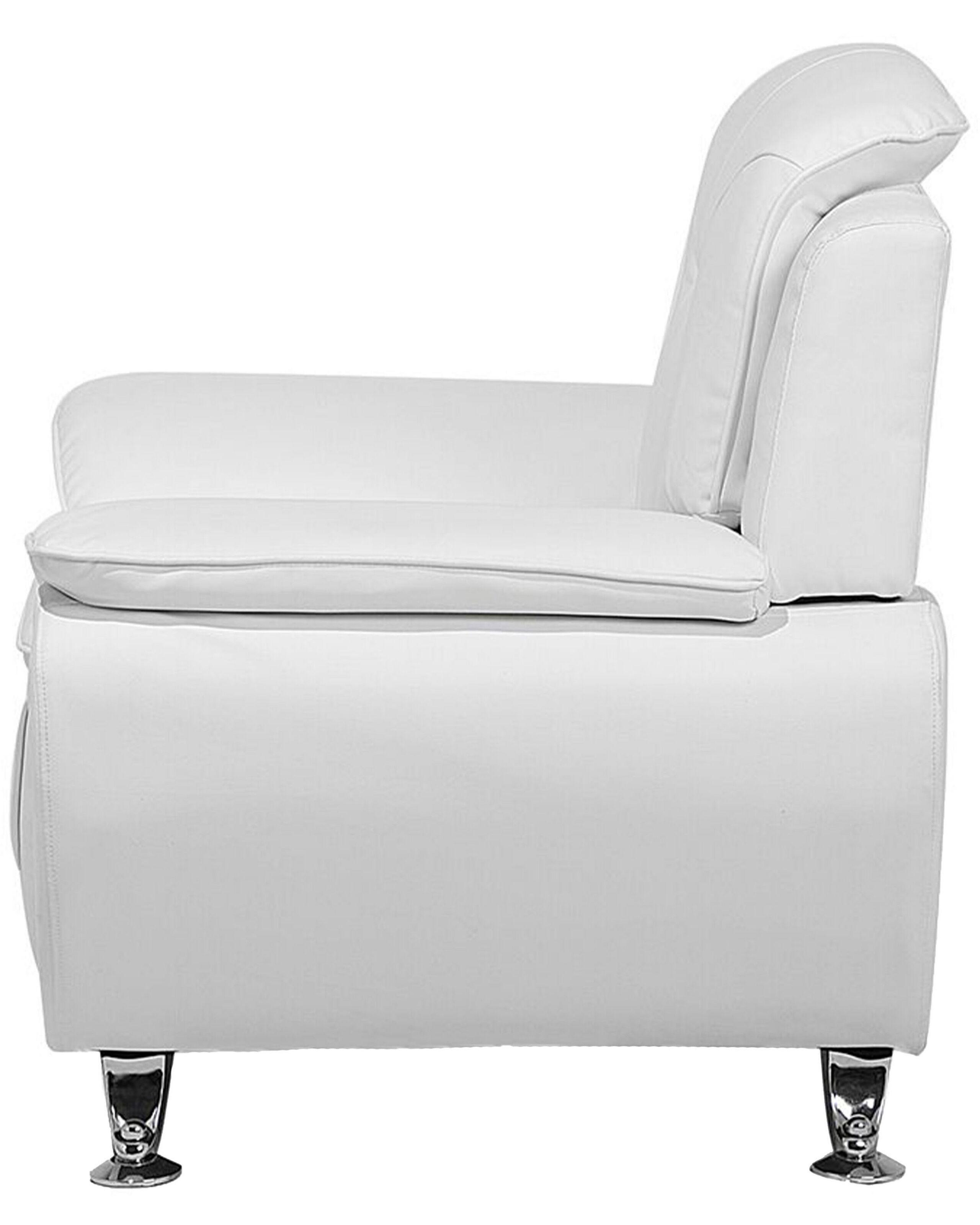 Beliani Fauteuil en Cuir PU Moderne LEIRA  