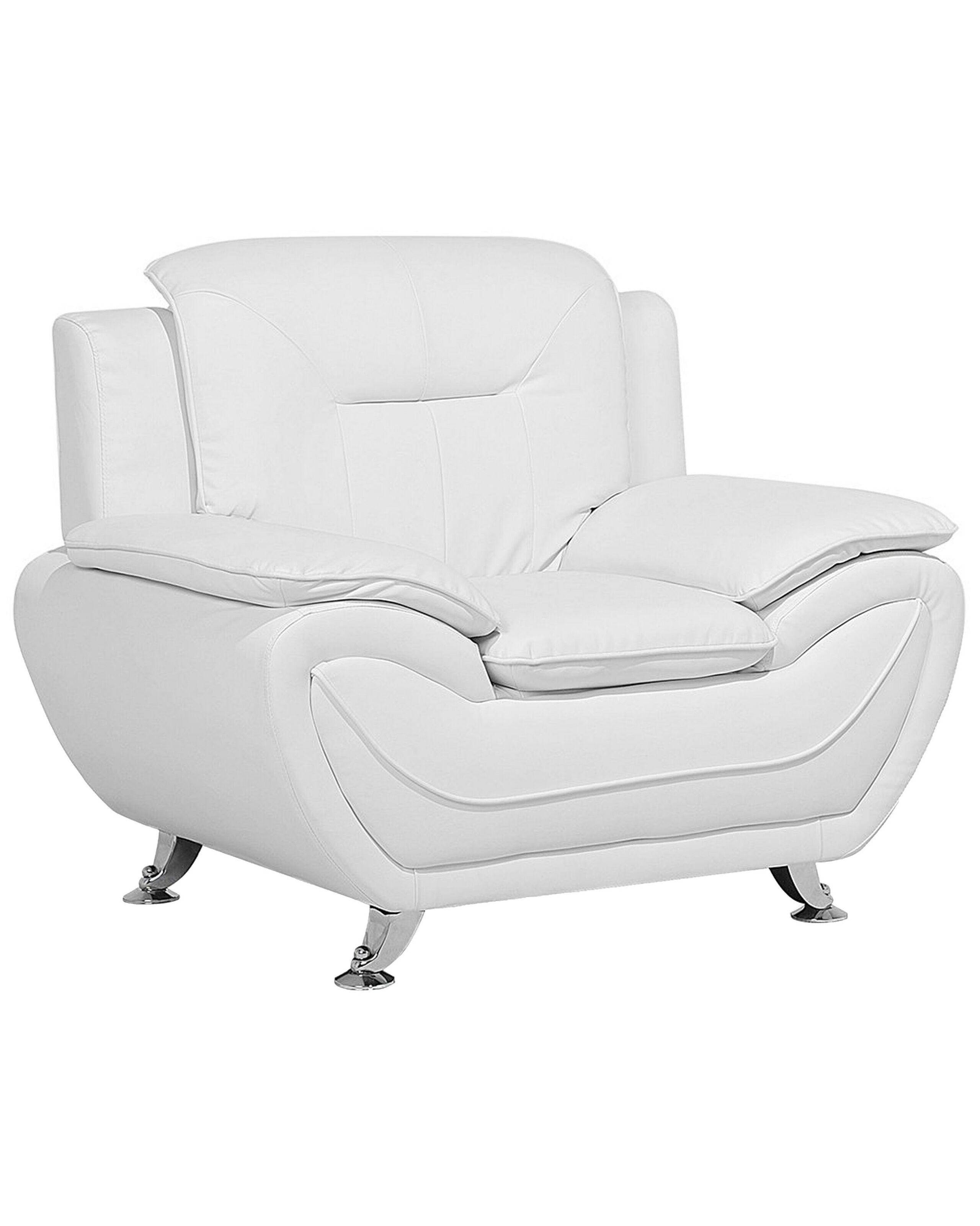 Beliani Fauteuil en Cuir PU Moderne LEIRA  