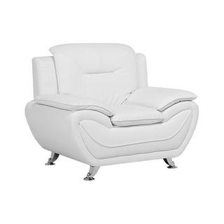 Beliani Fauteuil en Cuir PU Moderne LEIRA  