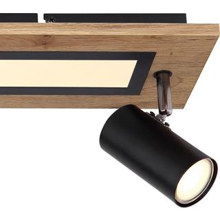 mutoni Plafoniera in metallo nero opaco LED 60x15x18  