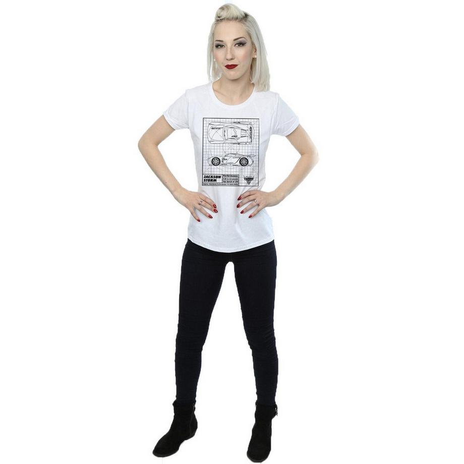 Disney Pixar Cars Jackson Storm Blueprint T-Shirt  