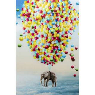 KARE Design Stampa su vetro Palloncino Elefante 100x150  