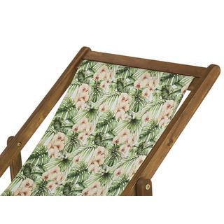 Beliani Set mit 2 klappbaren Liegestühlen aus Stoff Modern ANZIO  