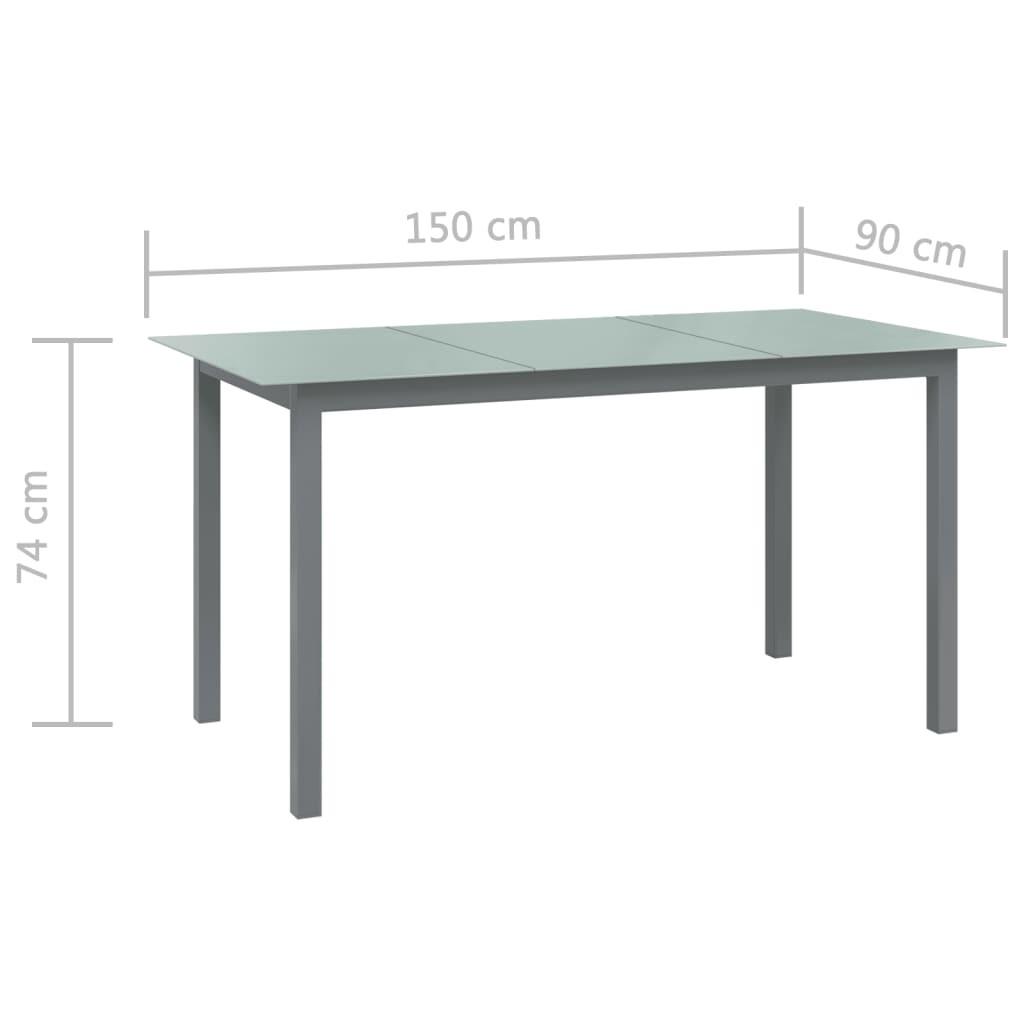 VidaXL Gartentisch aluminium  