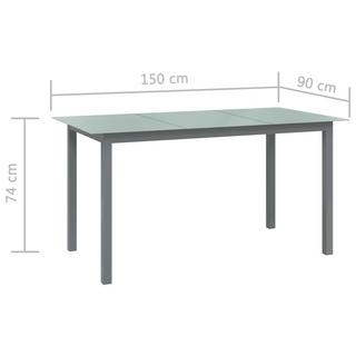 VidaXL Gartentisch aluminium  