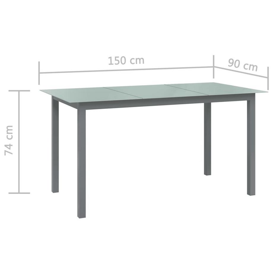 VidaXL Table de jardin aluminium  