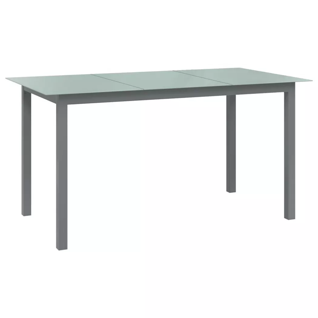 VidaXL - Table de jardin aluminium, One Size, Gris