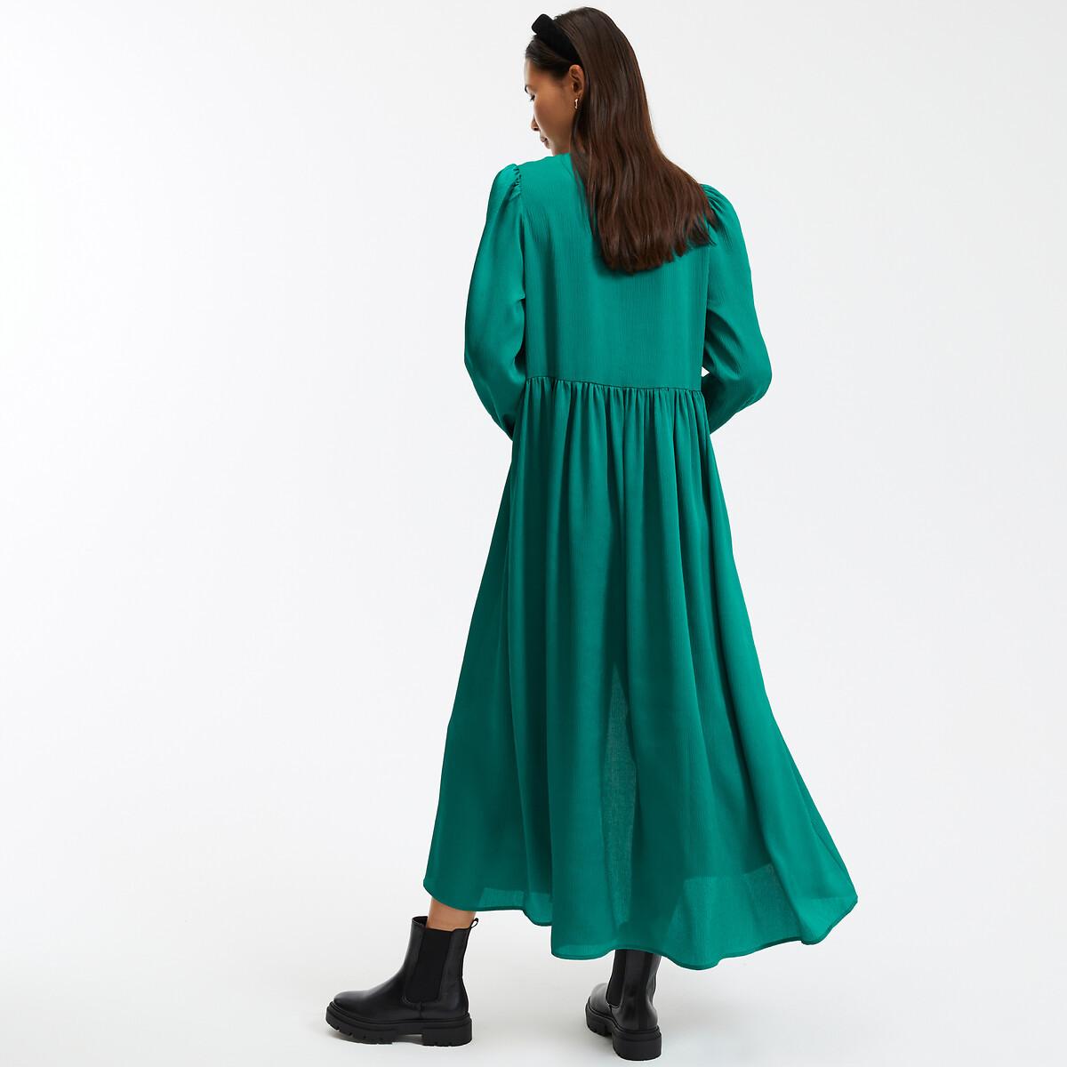 La Redoute Collections  Langärmeliges Kleid mit Knopfverschluss 