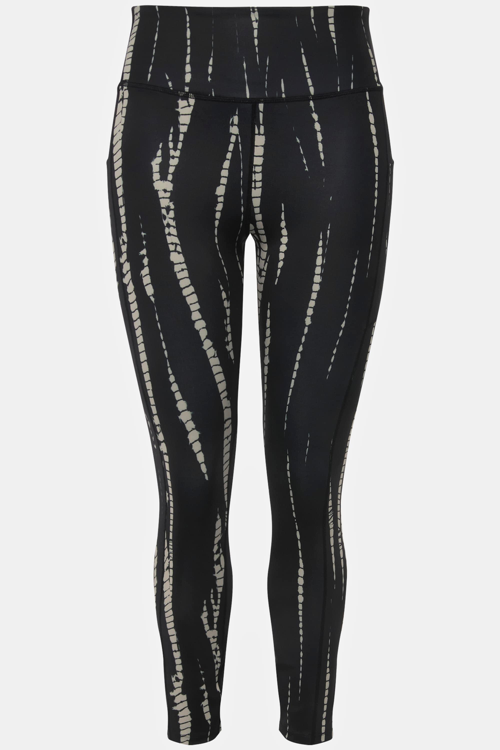 Studio Untold  Sport-Tights, HighWaist, knöchellang, Batikprint, seitliche Tasche 