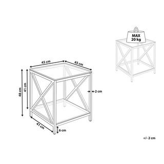 Beliani Tavolino en Vetro temperato Glamour AUDET  