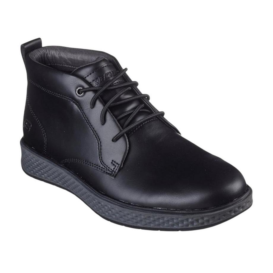 SKECHERS Burkett Leder Stiefeletten Flach  