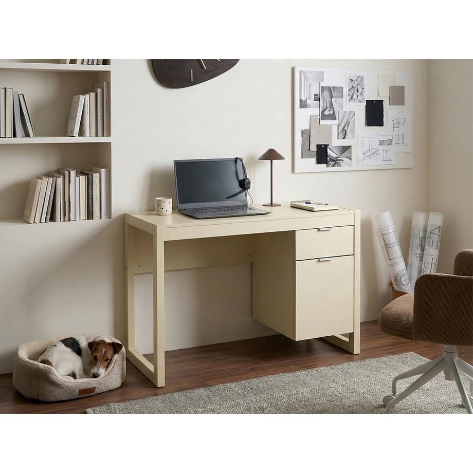 Beliani Table de bureau en Panneau de particules de bois  JOHNSON  