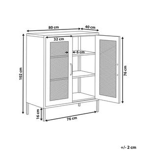 Beliani Sideboard mit 2 Türen aus Stahl Modern WAKATIPU  