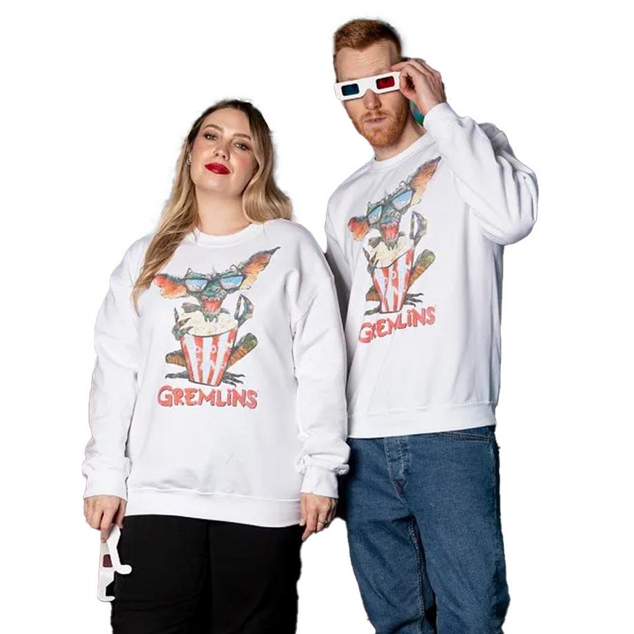 Gremlins Popcorn Grafikdruck Sweatshirt  