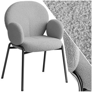 Tectake Chaise rembourrée Scandi, tissu bouclette  