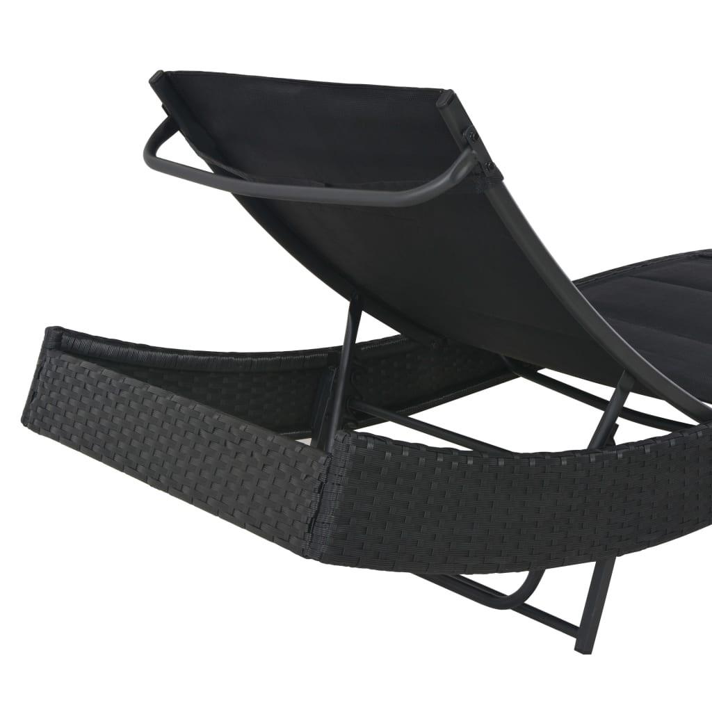 VidaXL Chaise longue polyéthylène  