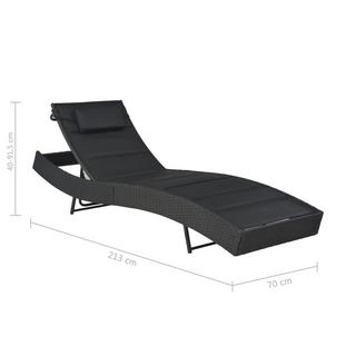 VidaXL Chaise longue polyéthylène  