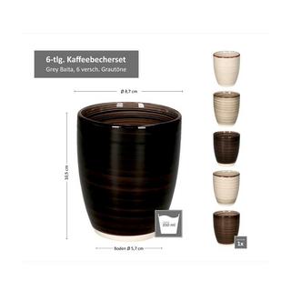 TAVOLA Kaffeebecher 350ml Industrial 6 Stück assortiert  