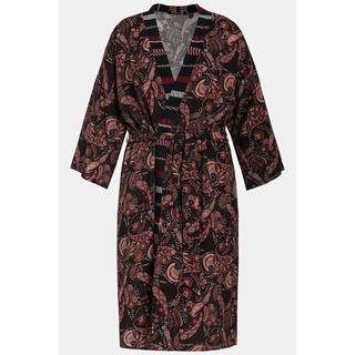 Ulla Popken  Kimono, Paisley, offene A-Linie, 3/4-Arm 