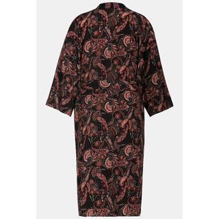 Ulla Popken  Kimono, Paisley, offene A-Linie, 3/4-Arm 