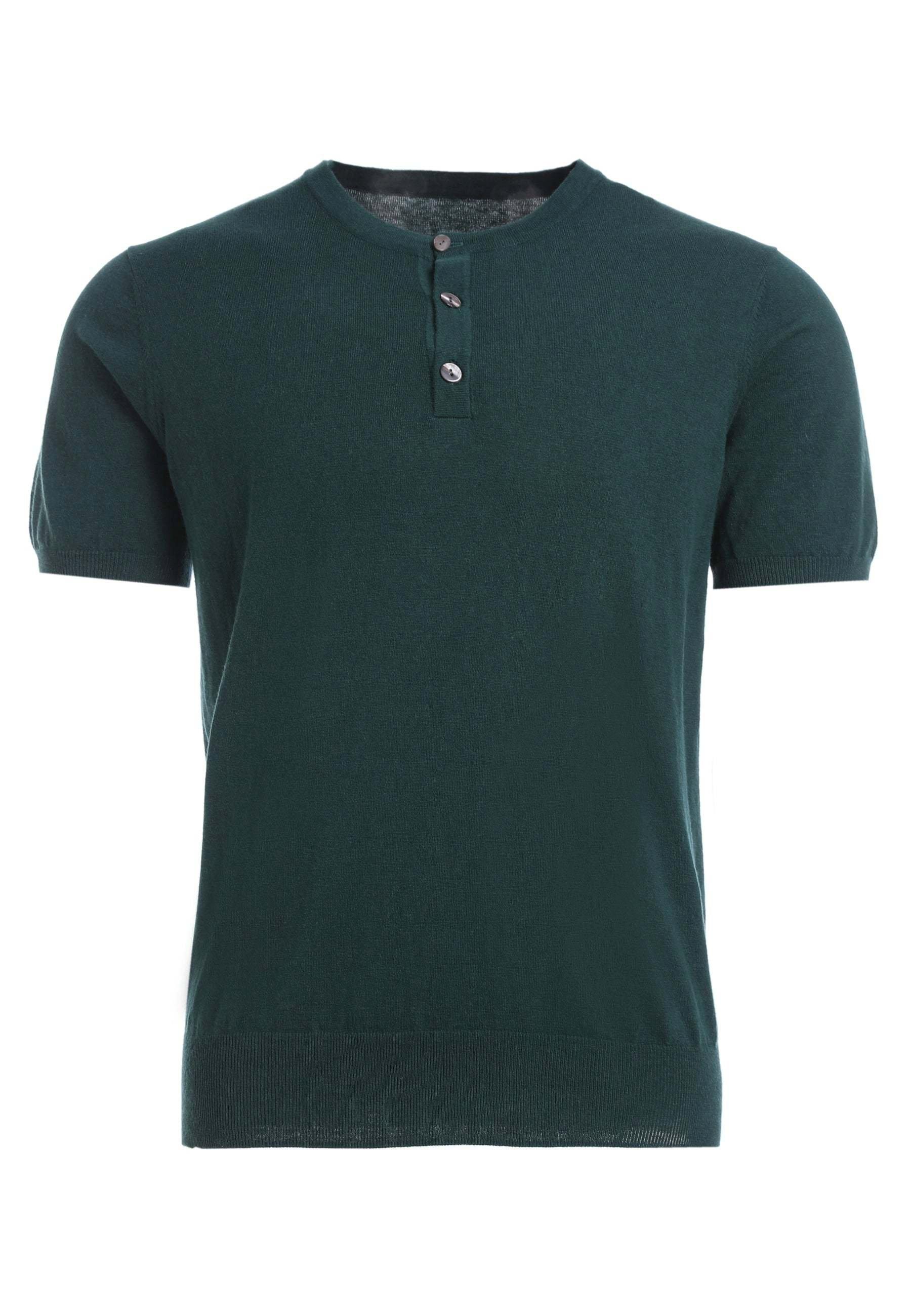 Bellemere New York  Henley in cotone e cashmere dal taglio corto 